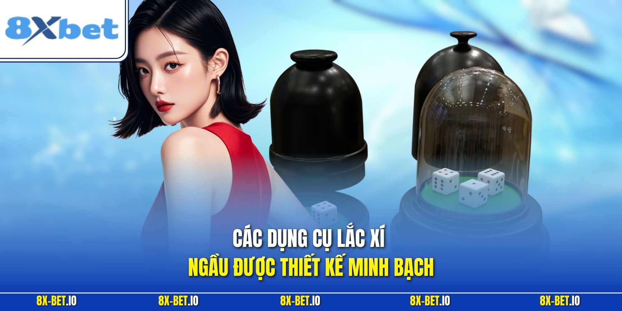Các dụng cụ lắc xí ngầu được thiết kế minh bạch 
